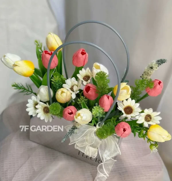 giỏ hoa sáp mừng khai trương