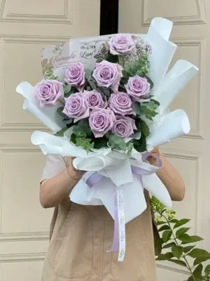 bó hoa hồng 12 bông