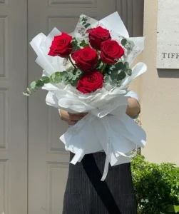 bó hoa hồng 5 bông