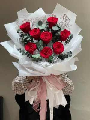 bo hoa hong kieu han quoc e1742893003470 Bó hoa hồng theo phong cách hàn quốc