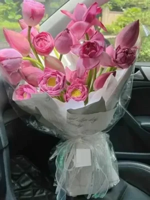 Bó hoa sen tặng sinh nhật
