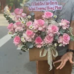 Giỏ hoa hồng đẹp đơn giản