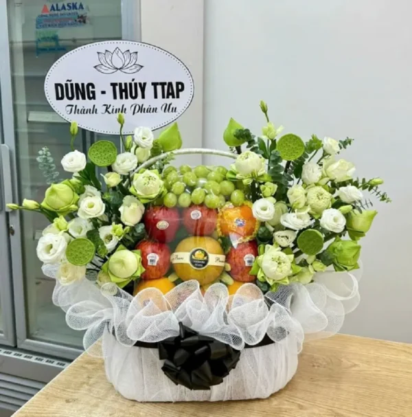 Giỏ trái cây viếng đám tang giá rẻ