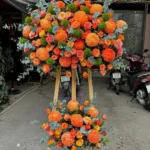 kệ hoa khai trương 2 tầng