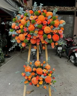 kệ hoa khai trương 2 tầng