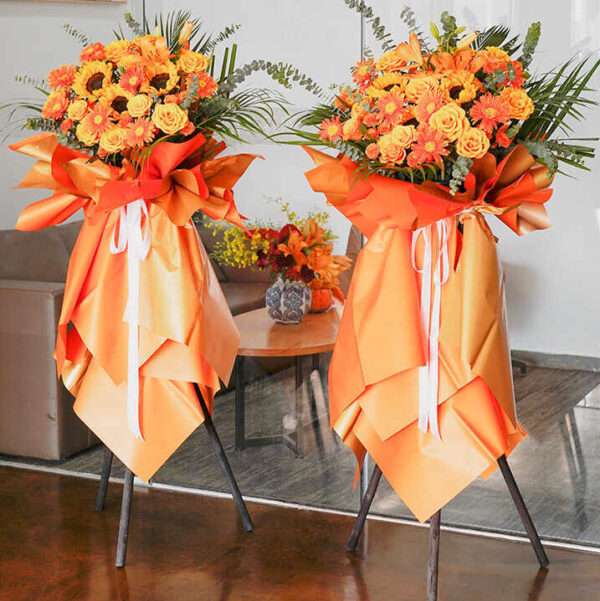 kệ hoa khai trương tông cam