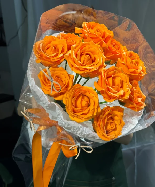 bó hoa sáp màu cam bó hoa sáp màu cam