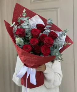 bó hoa 10 bông hồng đỏ