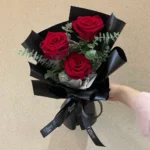 bó hoa 3 bông đơn giản