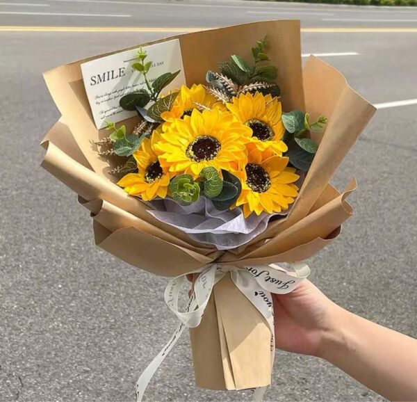 bó hoa 5 bông hướng dương