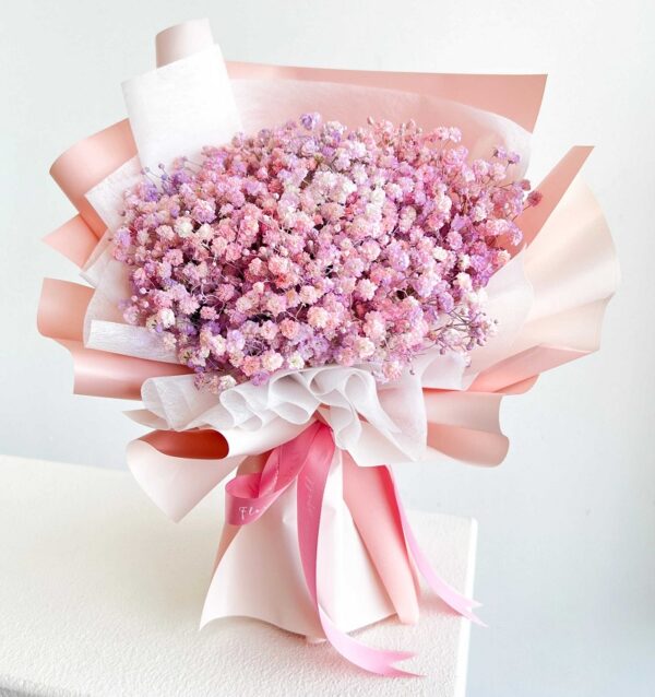 bó hoa baby hồng