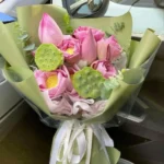 bó hoa sen hồng