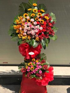 hoa chúc mừng khánh thành