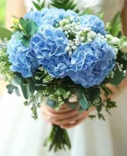 Hoa cưới tone xanh