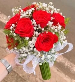 hoa cưới hồng đỏ