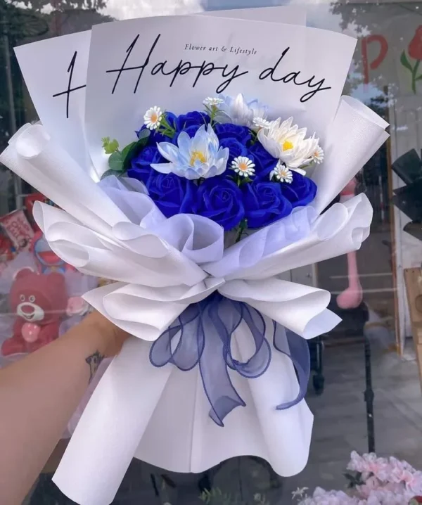 Bó hoa sáp xanh 200k đẹp Bó hoa sáp xanh 200k đẹp