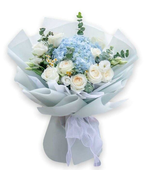 bó hoa cẩm tú cầu mix hoa hồng  bó hoa cẩm tú cầu mix hoa hồng