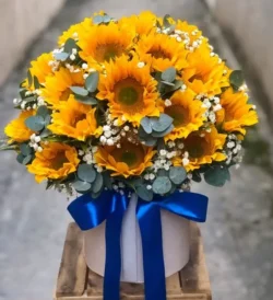 giỏ hoa hướng dương