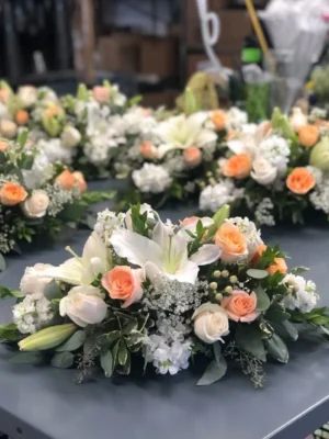 hoa để bàn hội nghị