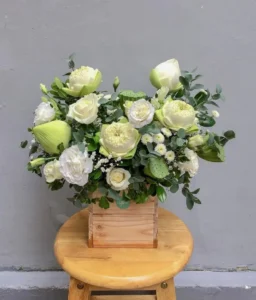 Lẵng hoa sen trắng đẹp