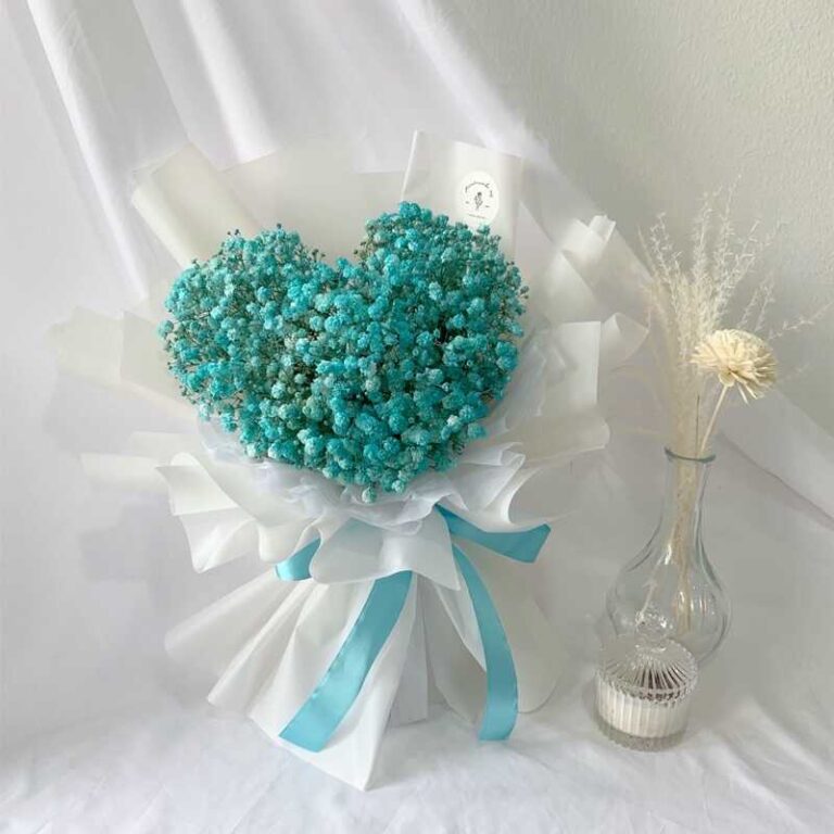bó hoa baby hình trái tim