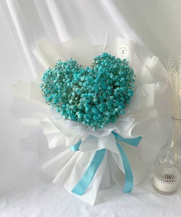 bó hoa baby hình trái tim