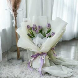 bó hoa tulip tím đẹp