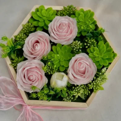 giỏ hoa hồng sáp