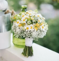 Hoa cưới cúc họa mi mix baby