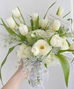 hoa cưới tulip mix mao lương