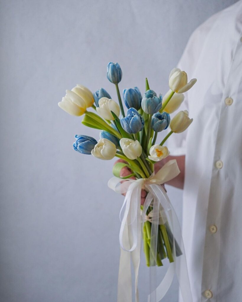 hoa cuoi tulip tim xanh 3