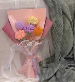 bó hoa cẩm chướng len (3)