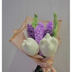 bó hoa lavender bằng len (1)