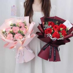 hoa cẩm chướng len (2)