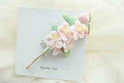 hoa đào bằng len (2)