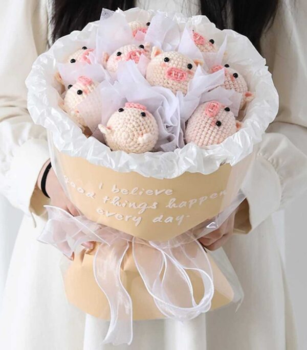 hoa heo bằng len hoa heo bằng len