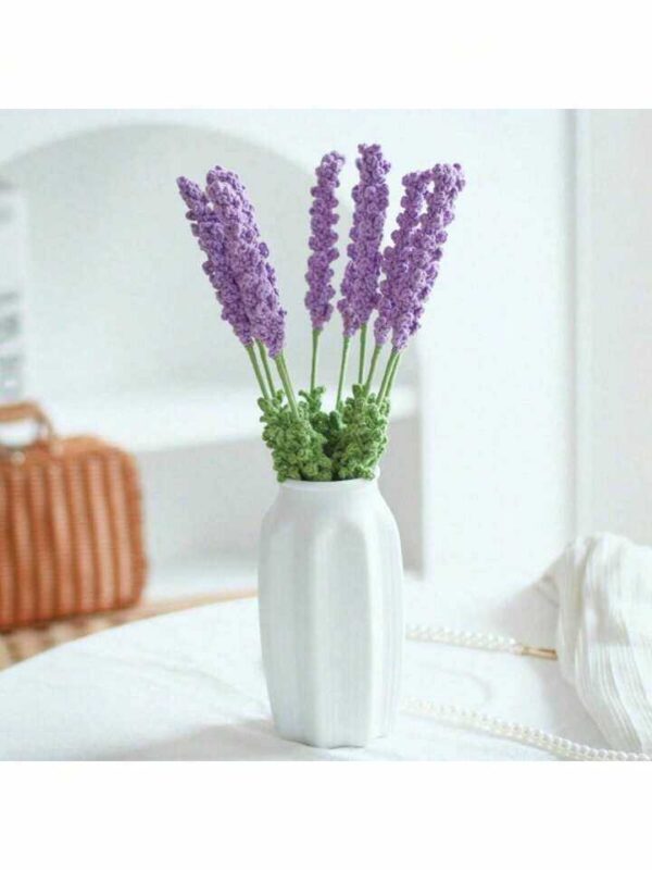 hoa lavender bằng len