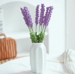 hoa lavender bằng len