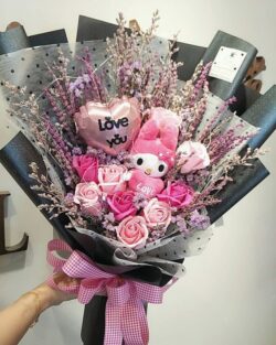 bó hoa gấu bông cho nữ