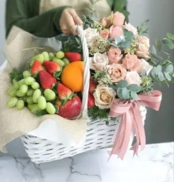 Giỏ hoa quả đi lễ chùa