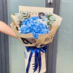 bó cẩm tú cầu 1 bông nhập khẩu bó giấy báo
