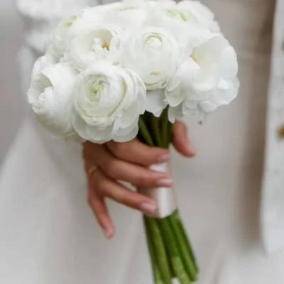 bó hoa cưới mẫu đơn