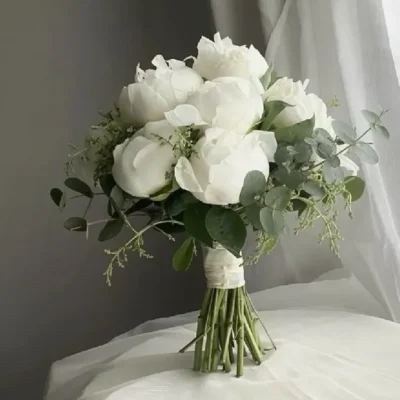 30+ mẫu hoa cưới cầm tay mẫu đơn trắng