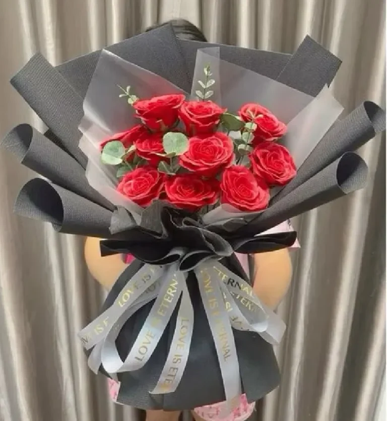 hoa hồng sáp màu đỏ