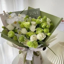 bó hoa cát tường xanh