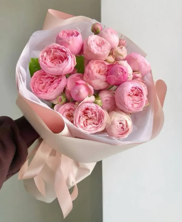 Mẫu bó hoa mao lương hồng đẹp Mẫu bó hoa mao lương hồng đẹp