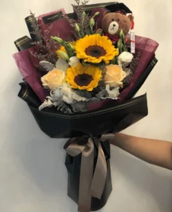 hoa tốt nghiệp gấu bông