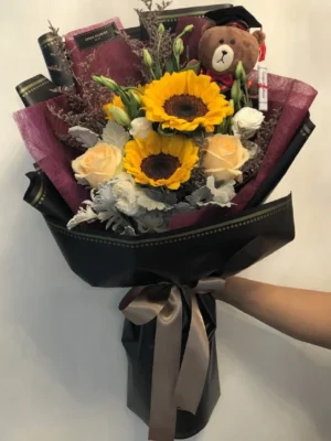 hoa tốt nghiệp gấu bông