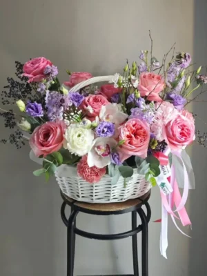 các mẫu giỏ hoa hồng ohara đẹp