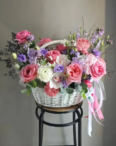 gio hoa hong ohara 1 các mẫu giỏ hoa hồng ohara đẹp